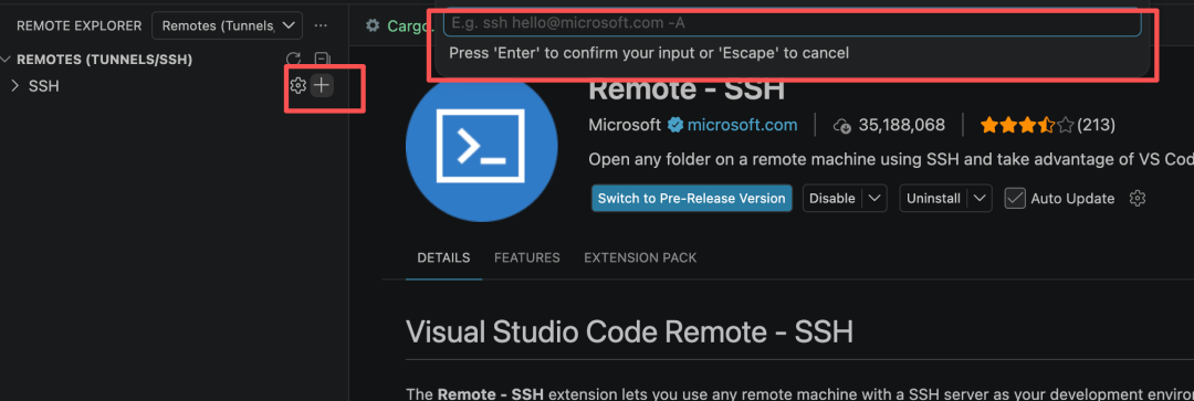 安装 Remote-SSH 插件